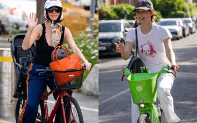 Kylie Jenner și Jennifer Lawrence poartă ținute de bicicletă adaptate pentru oraș