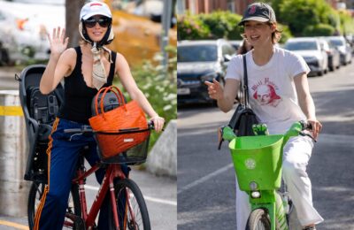 Kylie Jenner și Jennifer Lawrence poartă ținute de bicicletă adaptate pentru oraș