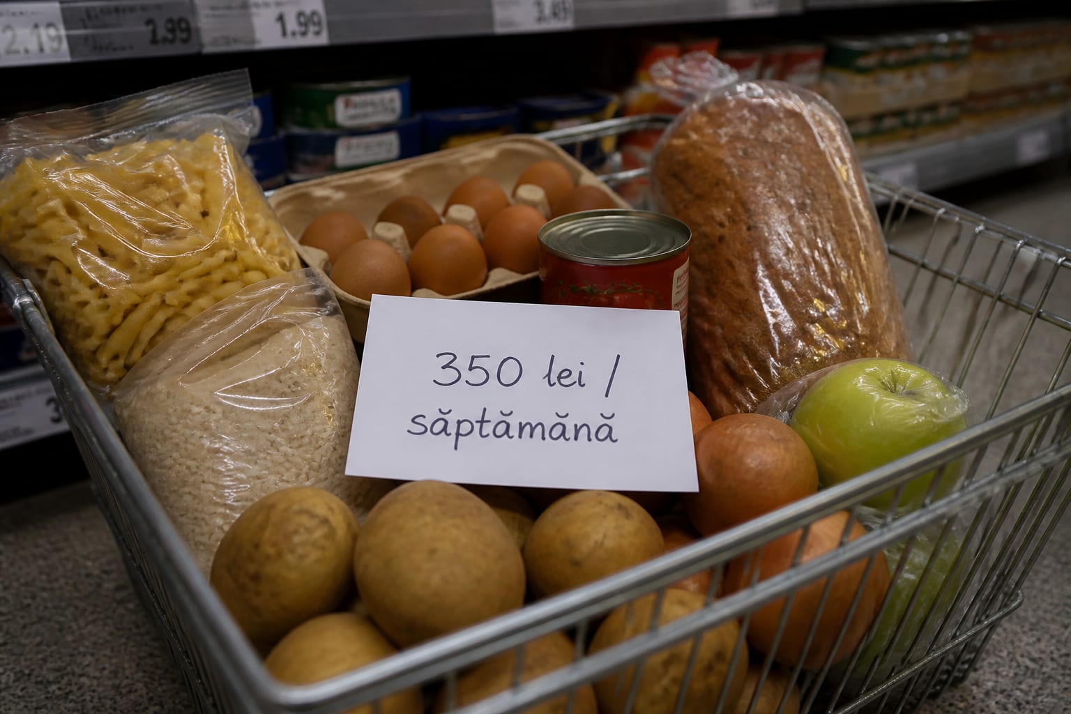 Cum se poate încadra o familie de patru persoane într-un buget alimentar de 350 de lei pe săptămână