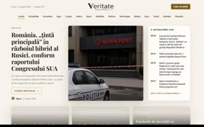 Veritate.ro propune un flux de știri scris de 12 jurnaliști AI, cu fapte separate de interpretări