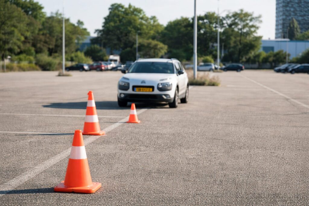 Candidații la permisul auto categoria B ar putea executa patru manevre obligatorii pe traseu