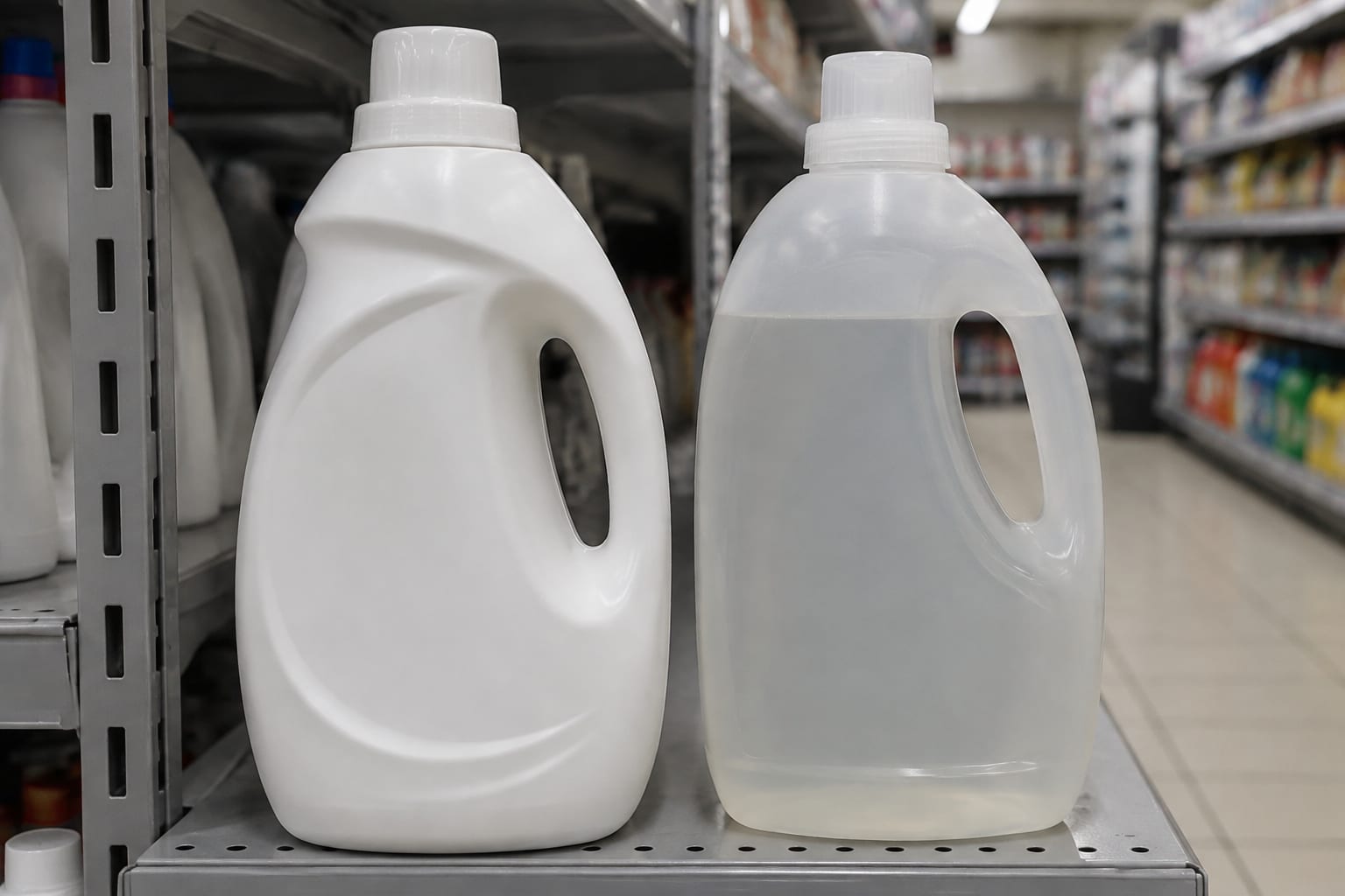 Detergent sub mărci proprii lângă brand